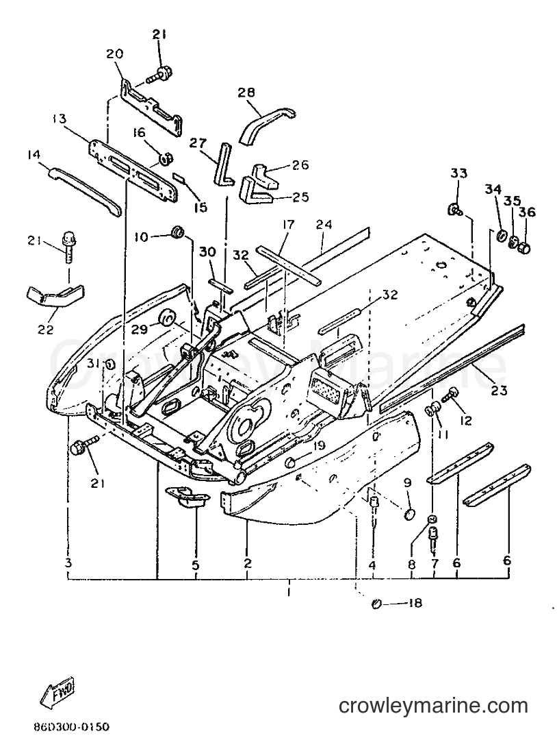 Yamaha Motors BR250TF (86D4) [010] - FRAME