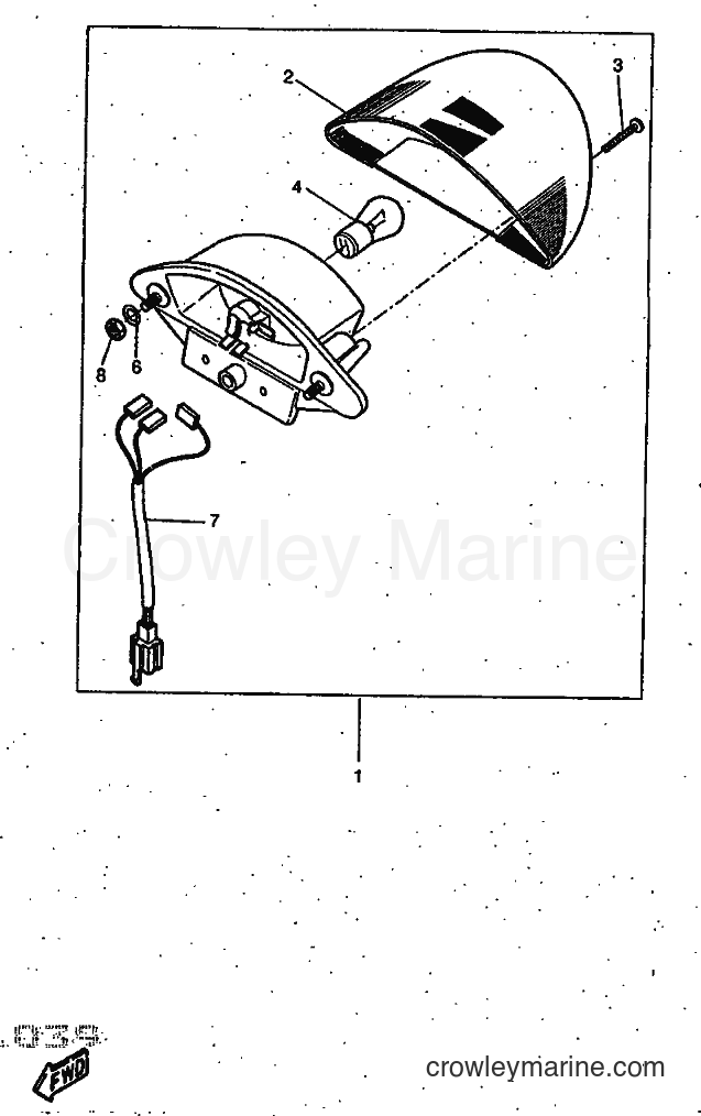 1997 Scooter YQ50 - YQ50 (5DR1) [999] - TAILLIGHT