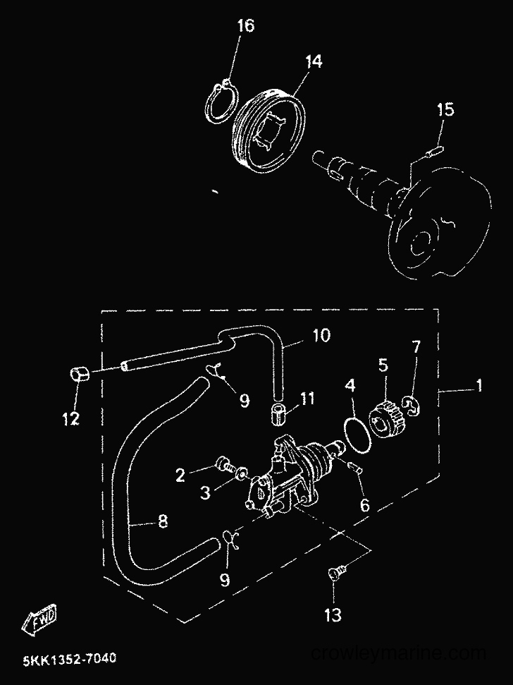 1999 Scooter YN100 - YN100 (5KK1) [99A] - OIL PUMP