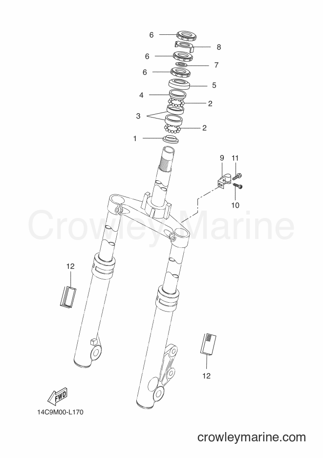 Yamaha Motors CW50N (2B7H) [040] - STEERING