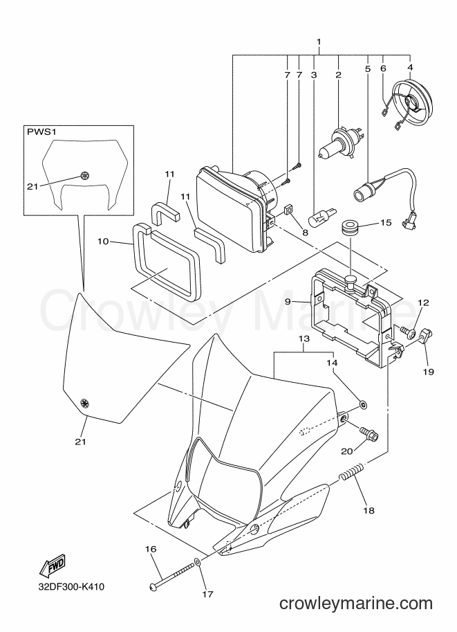 2011 Dirt Bike WR250R - WR250R (32DF) [040] - HEADLIGHT