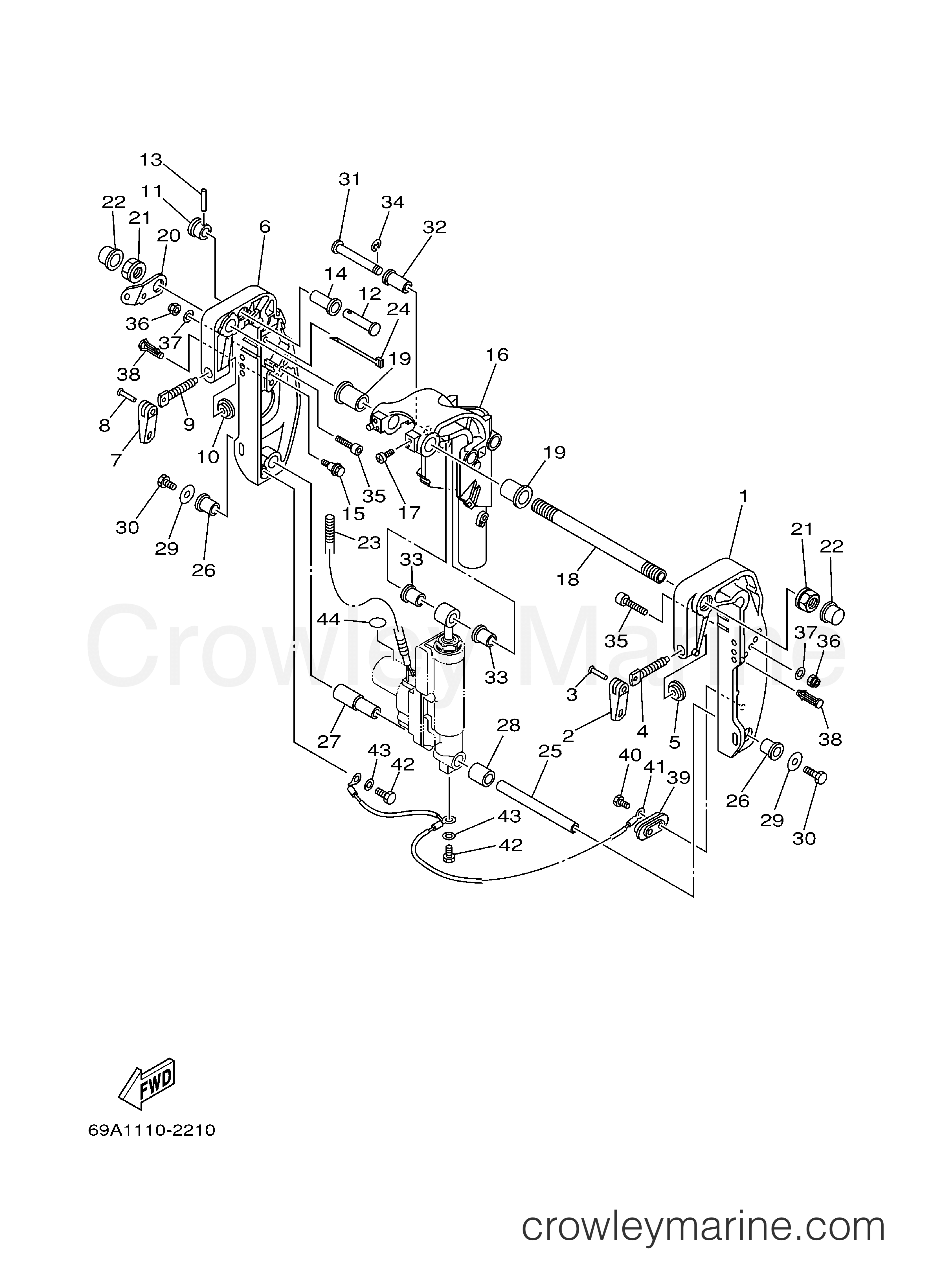 Yamaha Motors F15PLHB - BRACKET 1