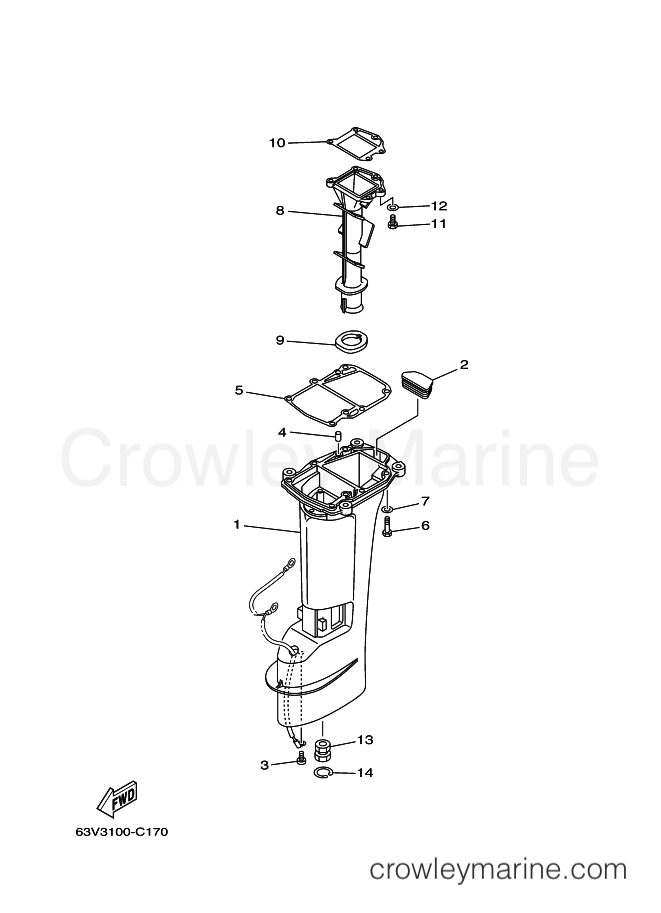 Yamaha Motors 15FMH (63WC) [090] - UPPER CASING