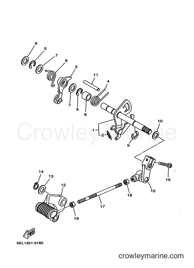 Yamaha Motors XVS1100 (5EL9) [010] - SHIFT SHAFT