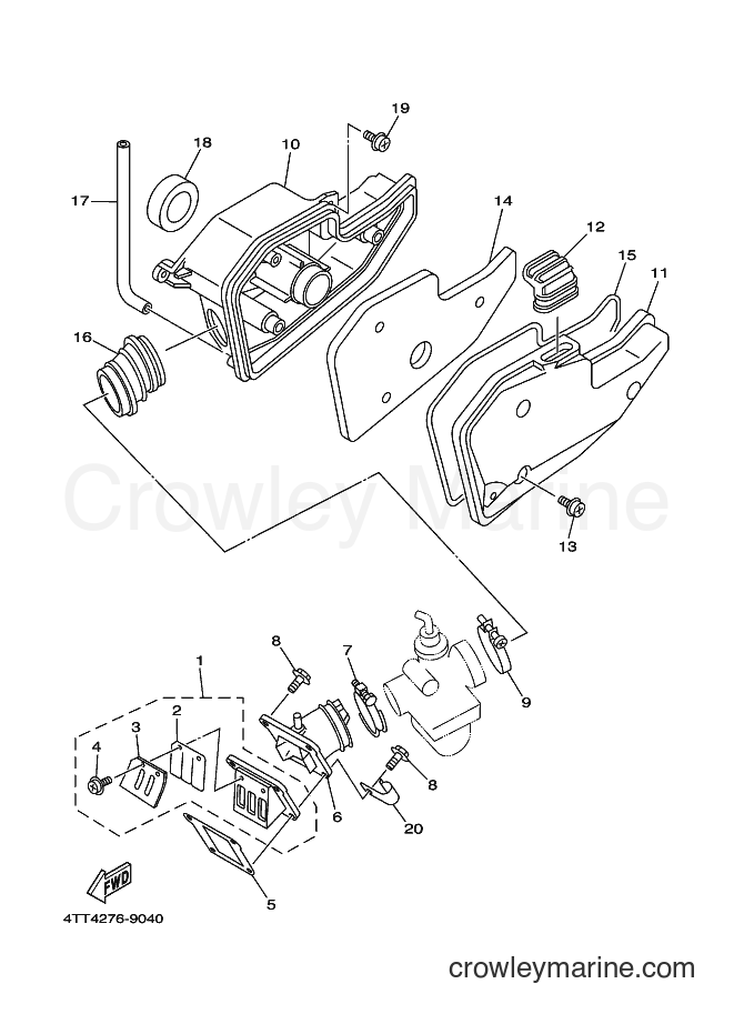 1999 Scooter JZ120F - JZ120F (4TT3) [010] - INTAKE