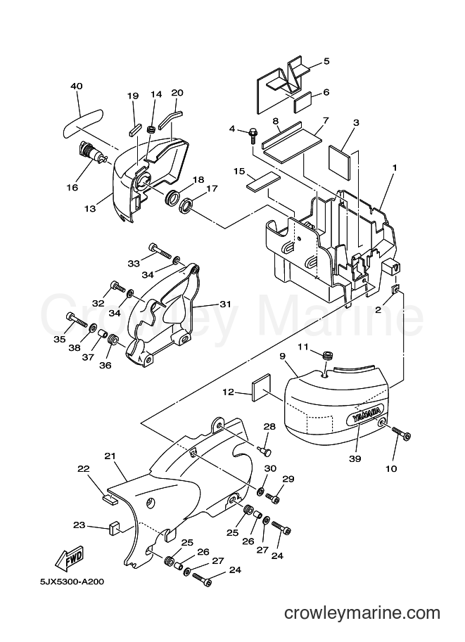 Yamaha Motors XVS125 (5JX5) [080] - SIDE COVER