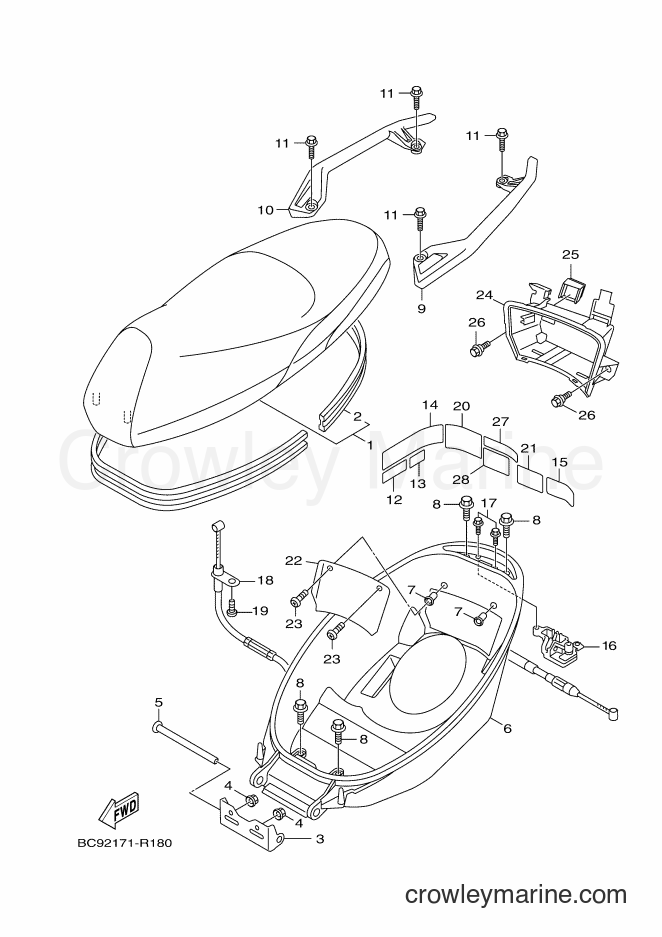 2016 Scooter YW125G - YW125G (BC92) [010] - SEAT