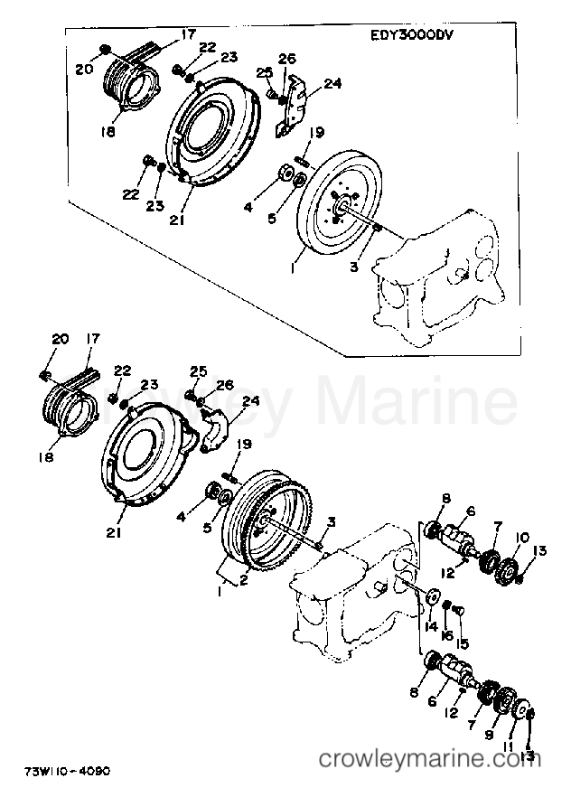 Yamaha Motors EDY3000DVE - FLYWHEEL