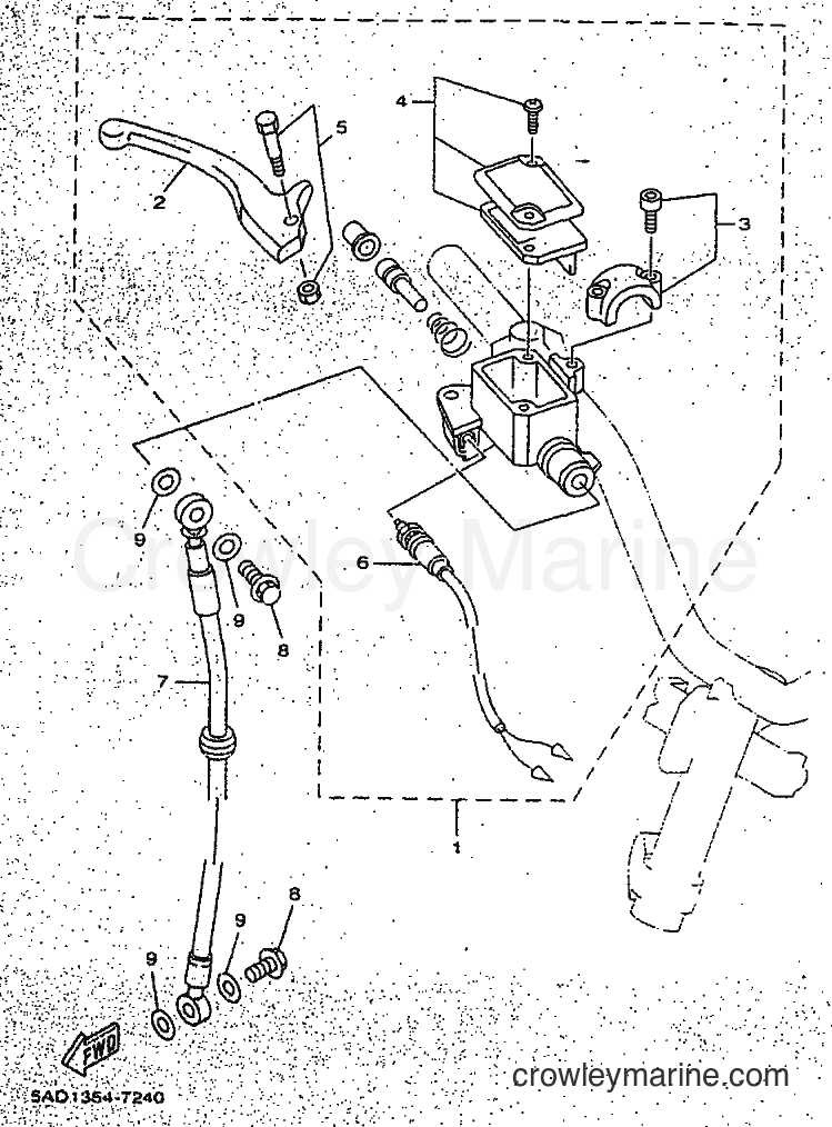1997 Scooter YN50 - YN50 (5BX1) [010] - FRONT MASTER CYLINDER