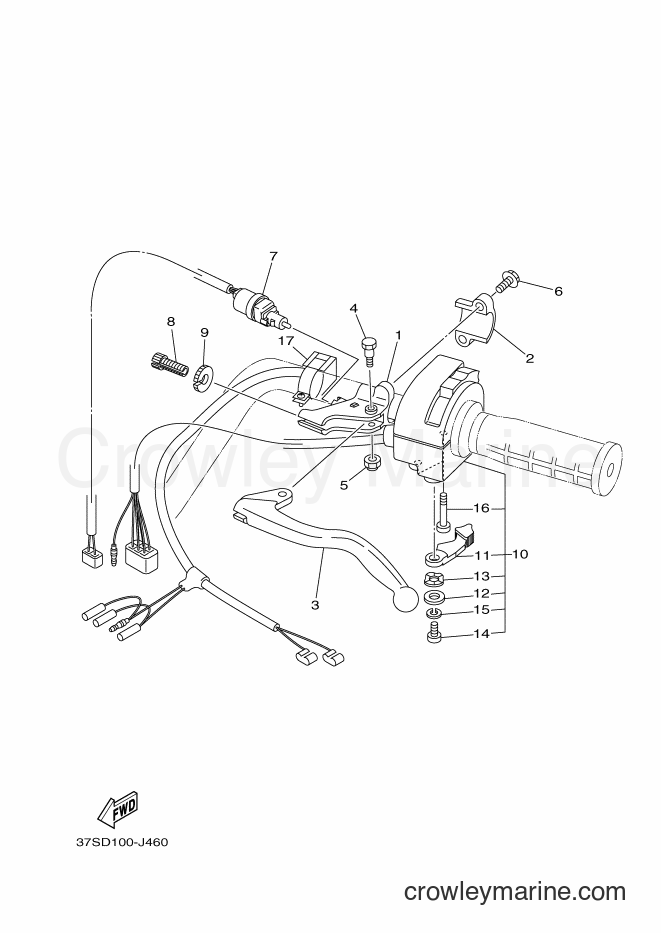 Yamaha Motors YFM450FWAD (2LCD) [010] - HANDLE SWITCH & LEVER