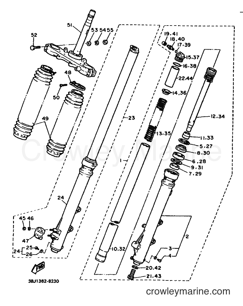 1988 Dirt Bike XT500T - XT500T (3BJ1) [999] - FRONT FORK