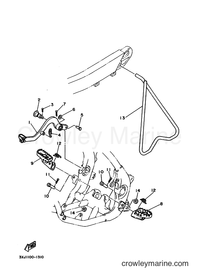 1992 Dirt Bike YZ125 - YZ125 (4DB2) [030] - STAND & FOOTREST