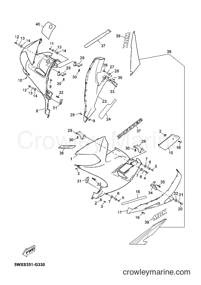2008 Scooter TZR50 - TZR50 (5WXS) [010] - COWLING 2