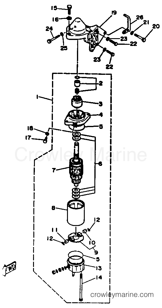 Yamaha Motors C25MSHR - STARTING MOTOR