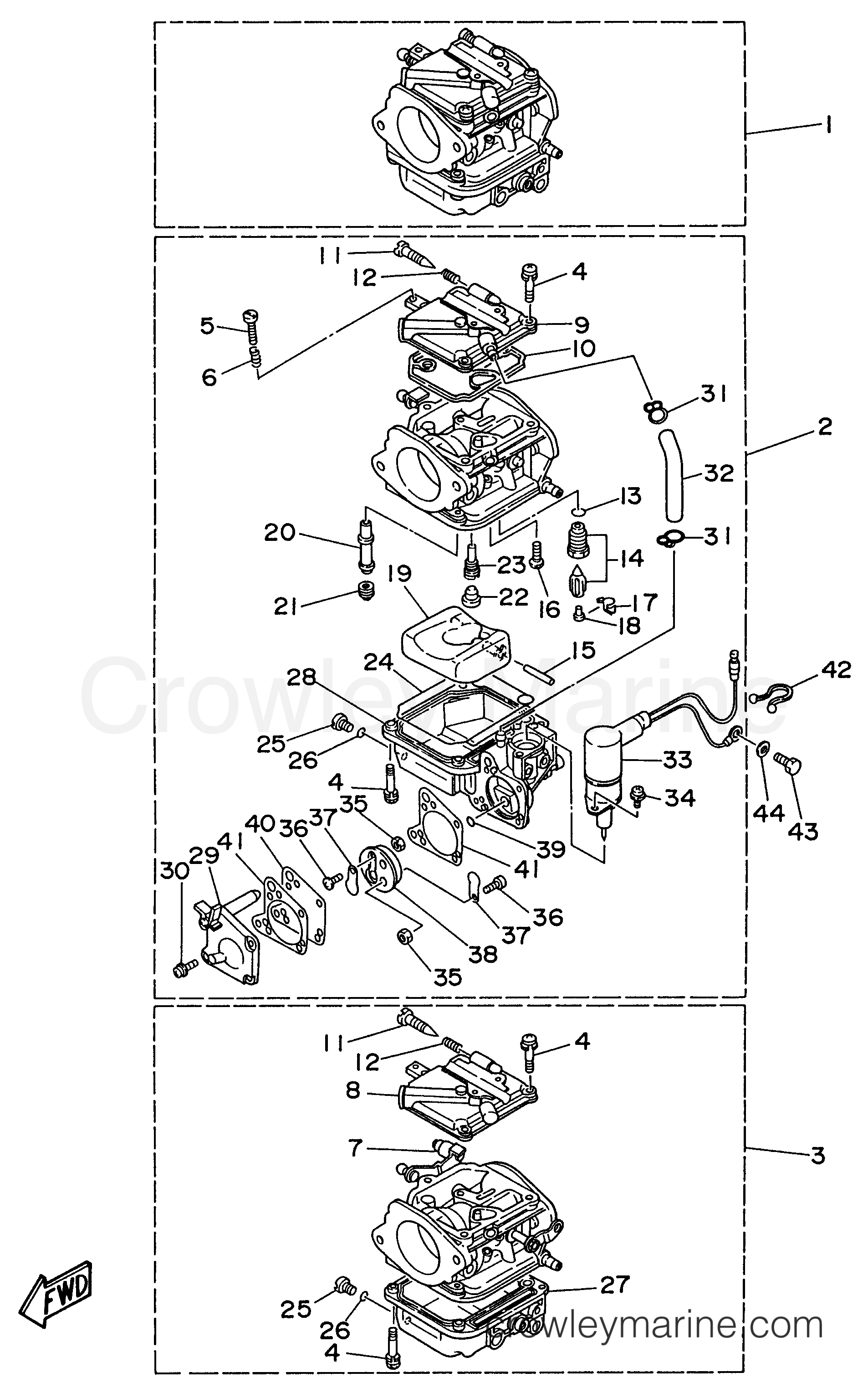 Yamaha Motors P75TLHX - CARBURETOR