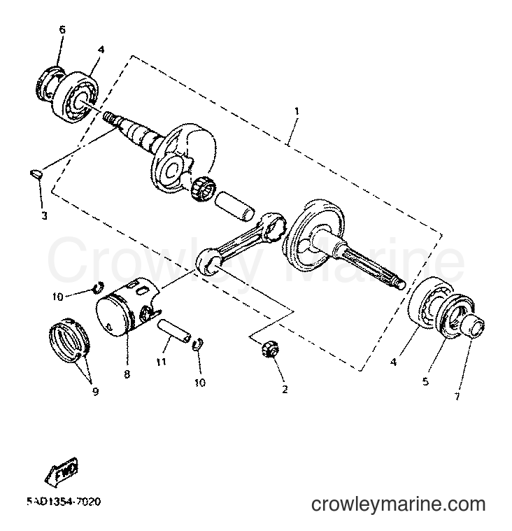 2001 Scooter YN50 - YN50 (5MRB) [010] - CRANKSHAFT & PISTON