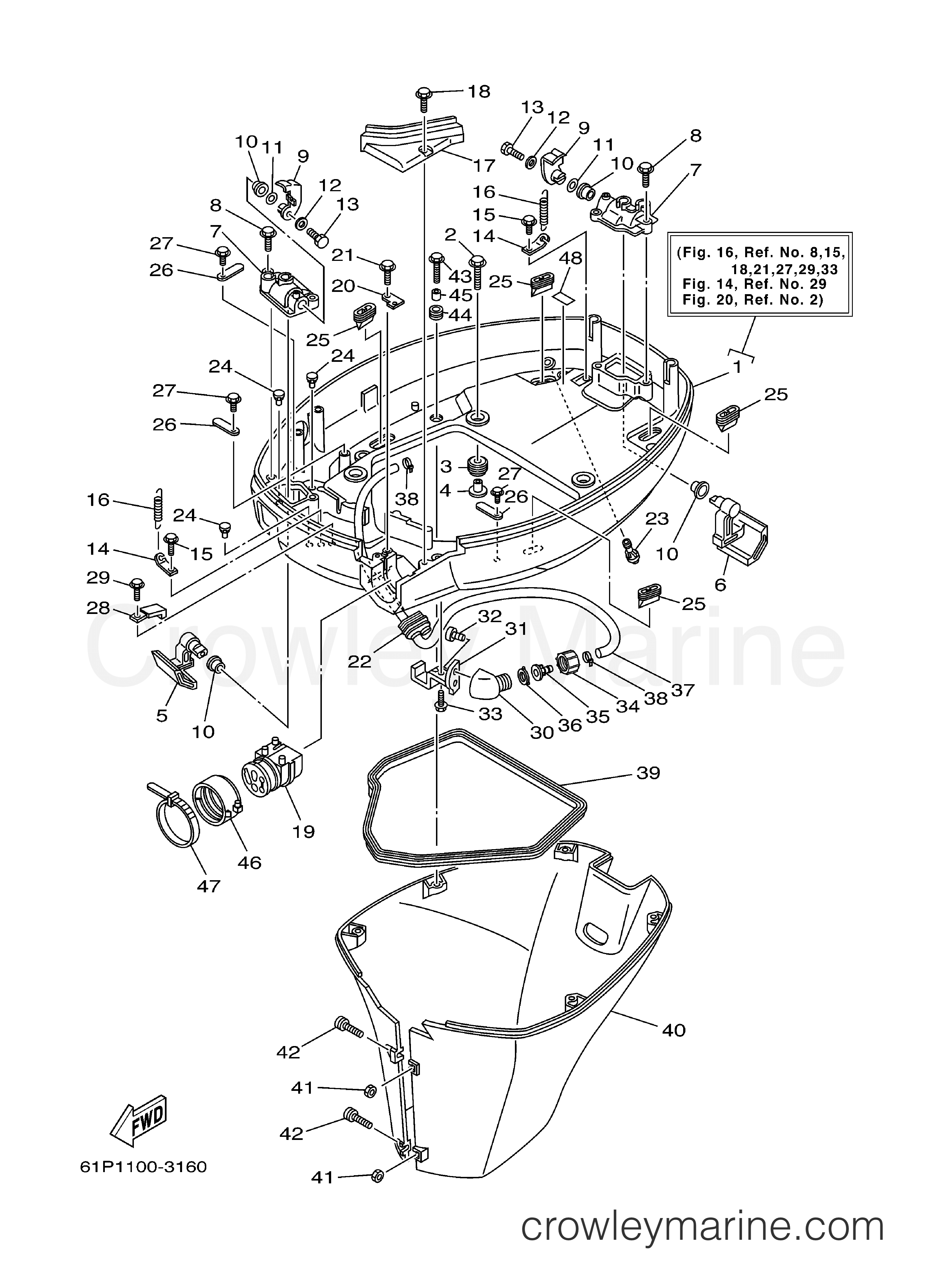Yamaha Motors F90TLRB - BOTTOM COWLING