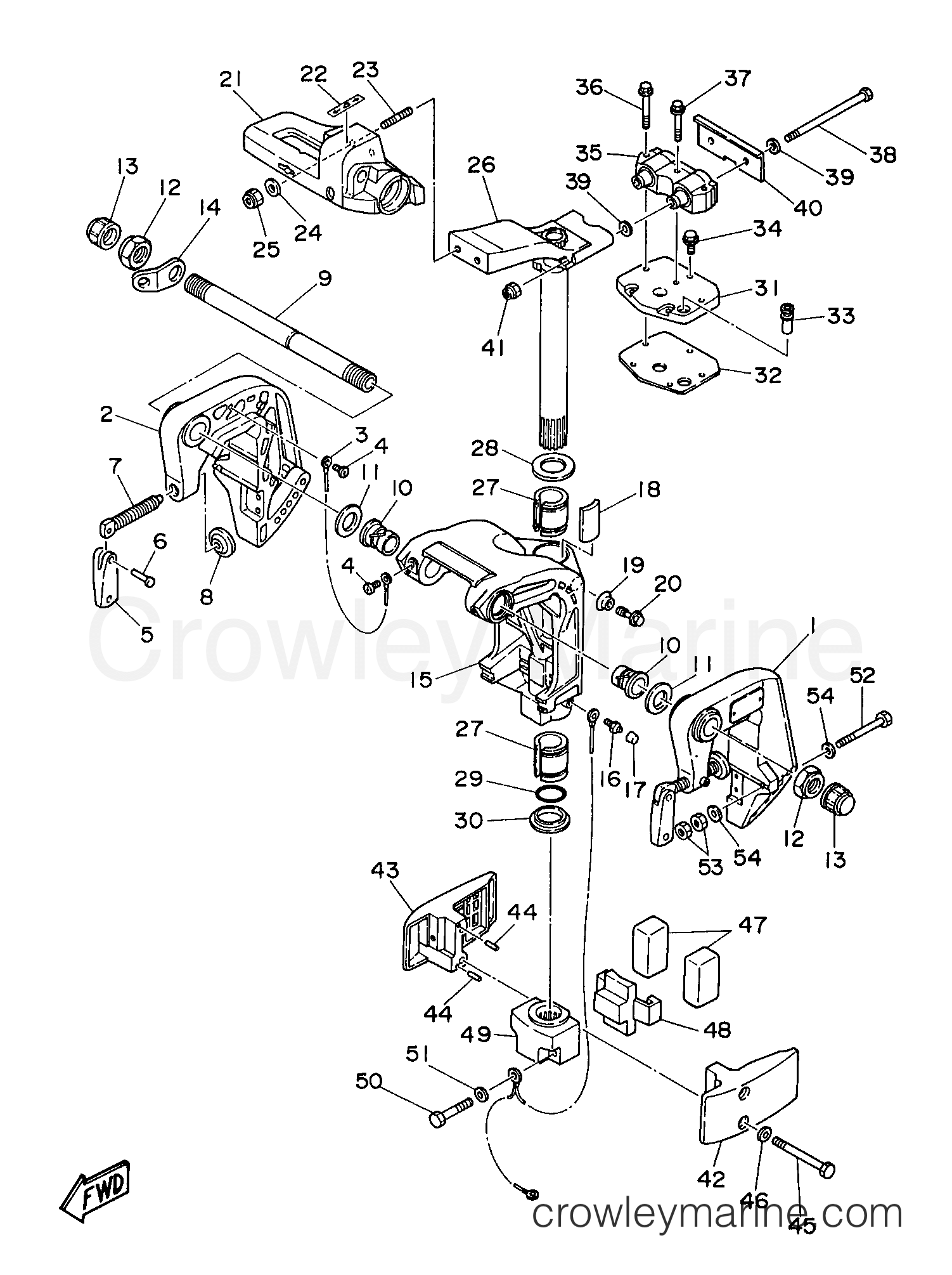 Yamaha Motors 25ELHX - BRACKET 1