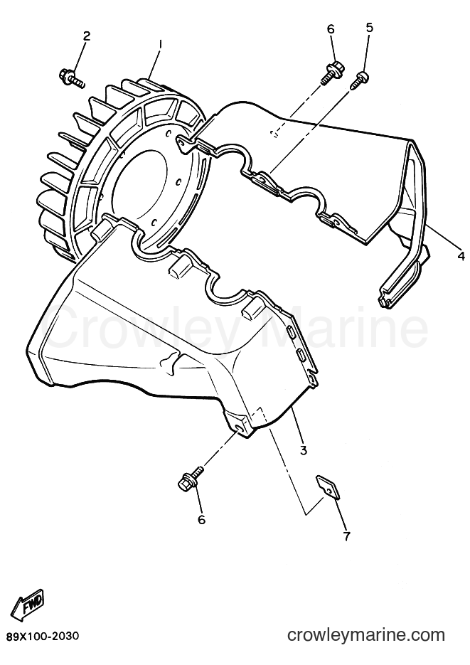 2000 Snowmobile ET410TR - ET410TR (8BY7) [020] - AIR SHROUD & FAN