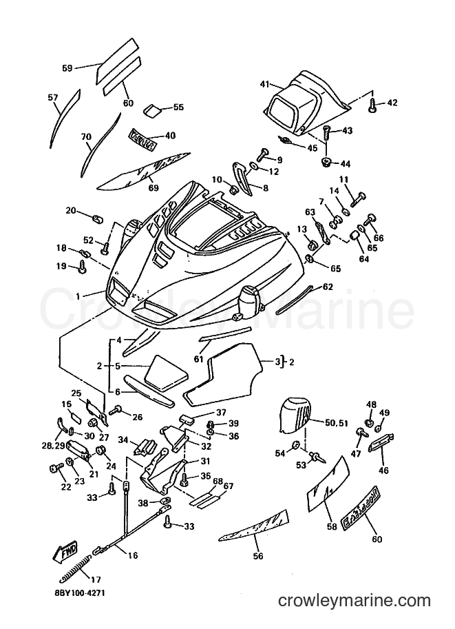 1994 Snowmobile ET410TR - ET410TR (8BY1) [010] - SHROUD