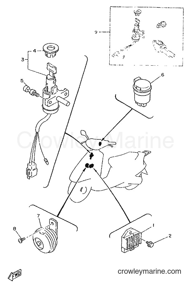 1996 Scooter YA50M - YA50M (3UG1) [999] - ELECTRICAL 1