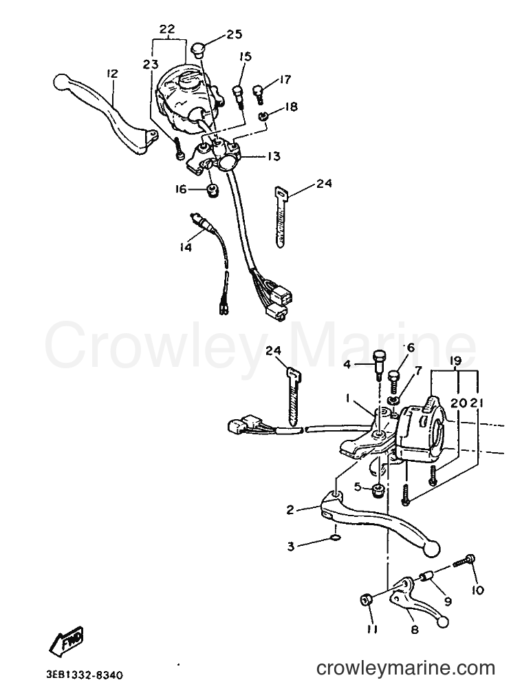 1988 Street Bike SR500 - SR500 (3EB1) [999] - HANDLE SWITCH & LEVER