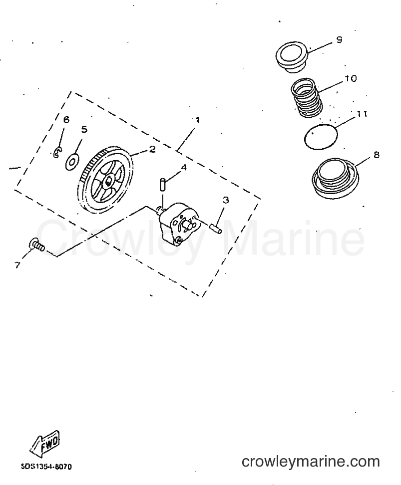 1998 Scooter YP125E - YP125E (5DS8) [010] - OIL PUMP