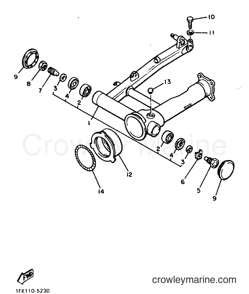 1990 Cruiser VMX12 - VMX12 (3LR2) [999] - BRAS ARRIERE