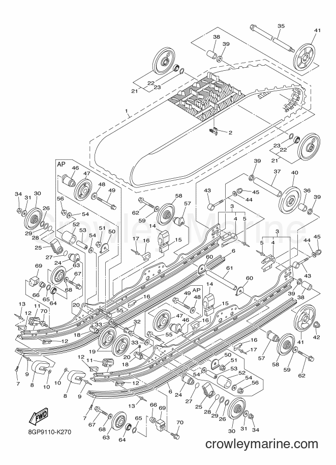 2011 Snowmobile RPZ50M - RPZ50M (8GP9) [020] - TRACK SUSPENSION 1