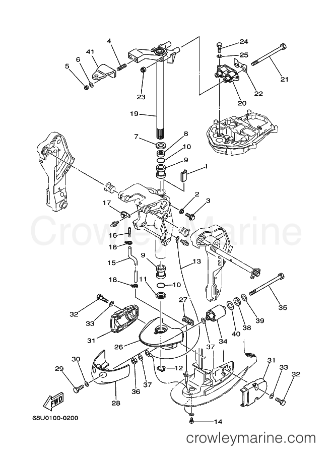 Yamaha Motors FT25B (68U) [050] - BRACKET 3