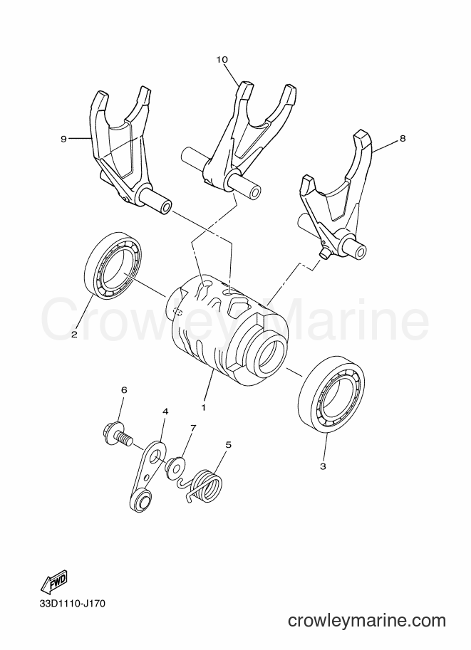 2011 Dirt Bike YZ450F - YZ450F (33D5) [020] - SHIFT CAM & FORK