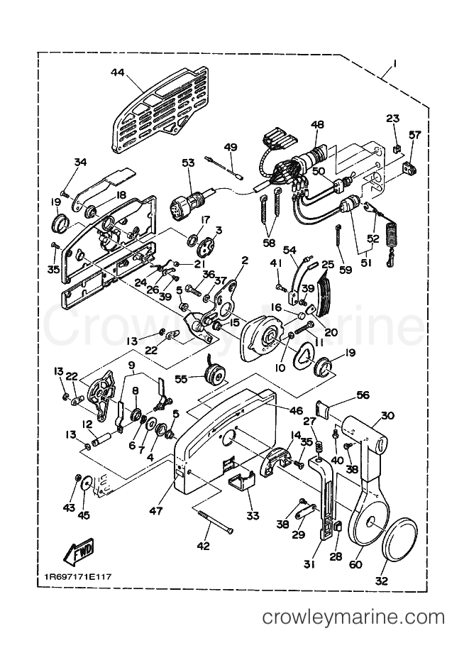 Yamaha Motors 55B (697) [030] - REMOTE CONTROL ASSY