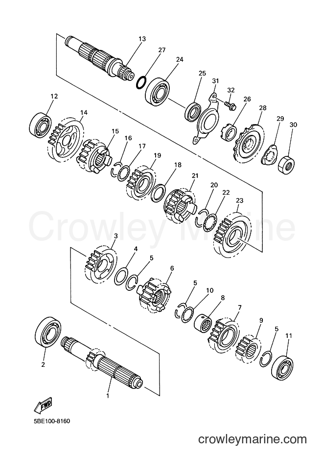 1998 Dirt Bike YZ400F - YZ400F (5BE2) [030] - TRANSMISSION