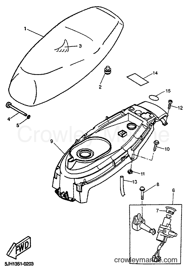 2001 Scooter EW50 - EW50 (5JH3) [030] - SEAT
