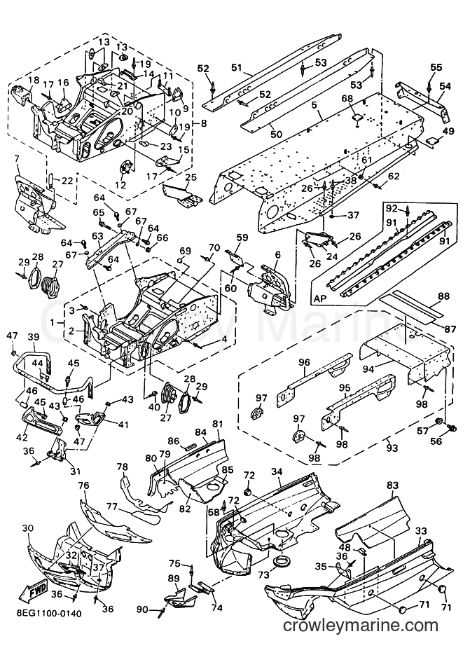 Yamaha Motors PZ500LT (8EG1) [020] - FRAME