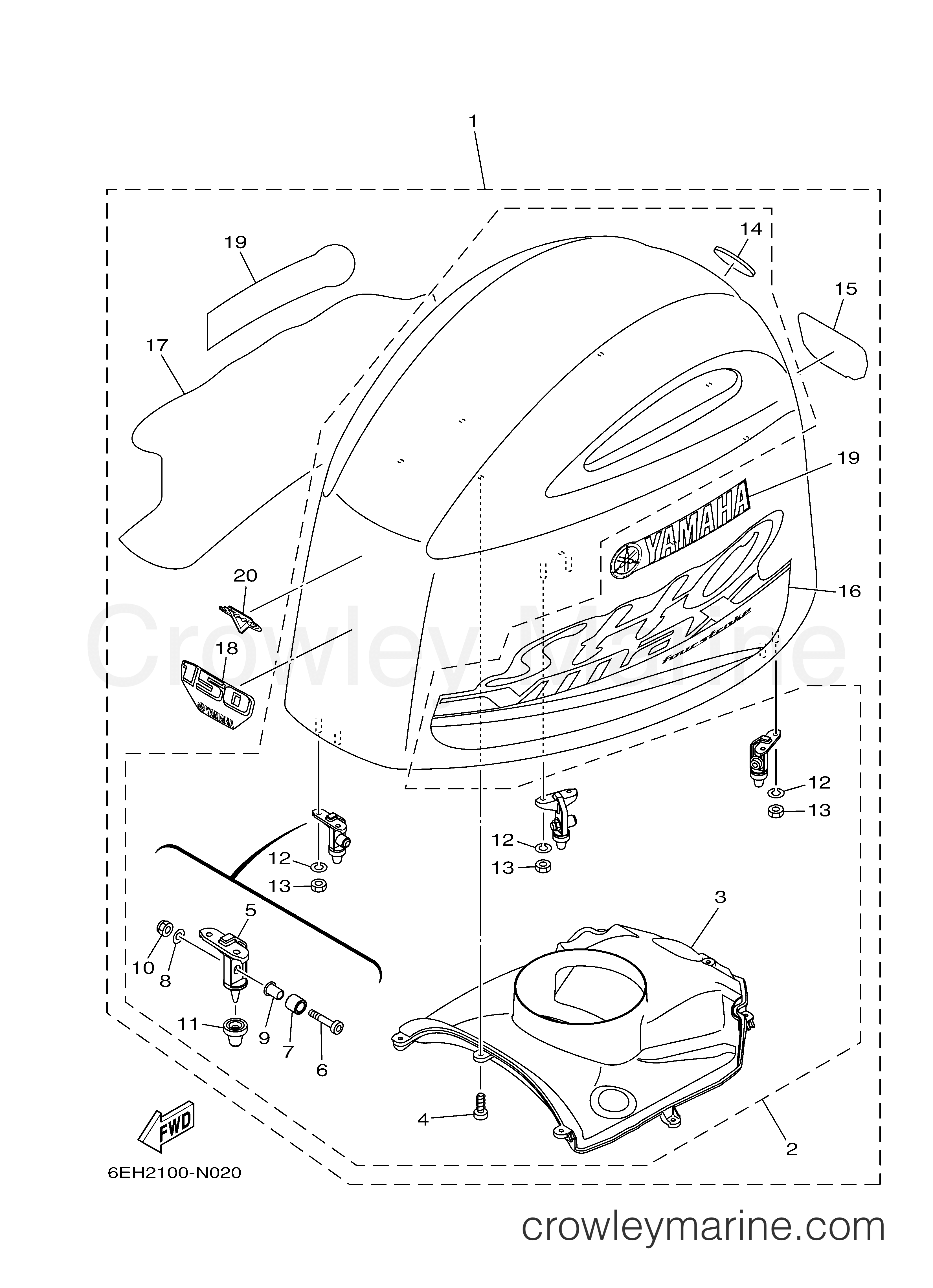 Yamaha Motors VF150LA - TOP COWLING