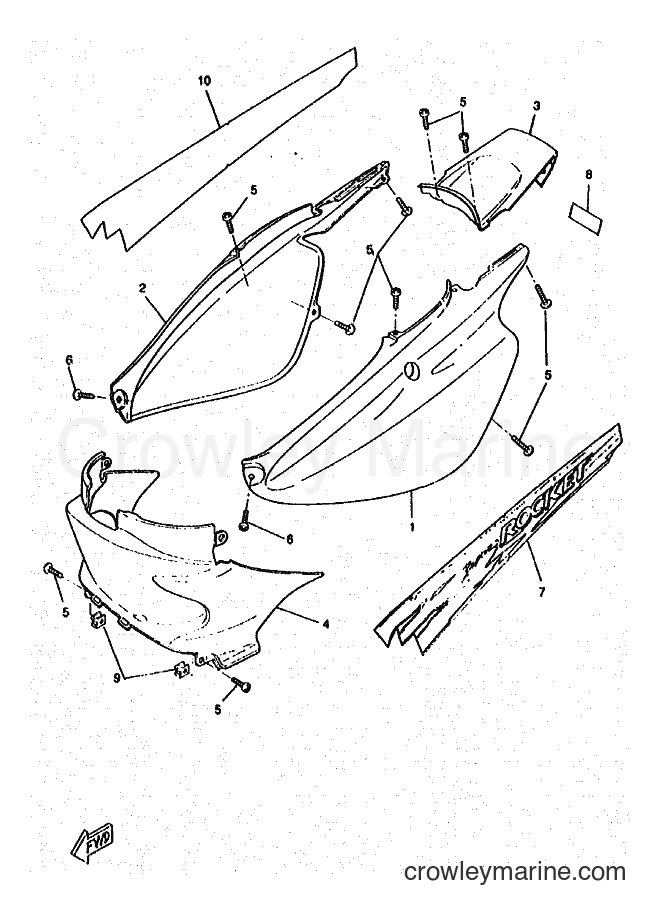 1996 Scooter CW50RSP - CW50RSP (4WS2) [010] - SIDE COVER