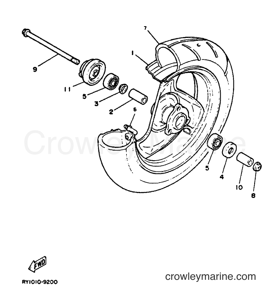 1993 Scooter YE50 - YE50 (4FW2) [999] - FRONT WHEEL