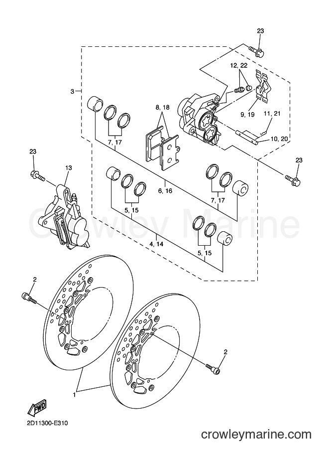2008 Street Bike FZ1-NA - FZ1-NA (22C3) [010] - FRONT BRAKE CALIPER