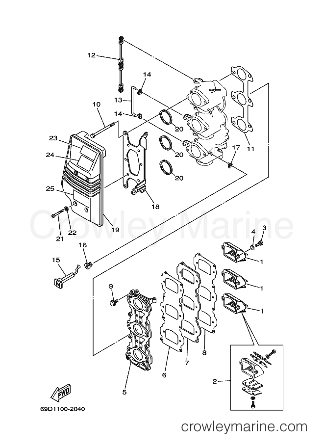 Yamaha Motors E60MLHA (69D1) [120] - INTAKE
