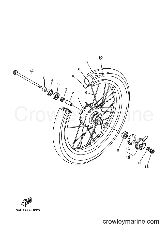 Yamaha Motors AT115 (5VD1) [010] - FRONT WHEEL