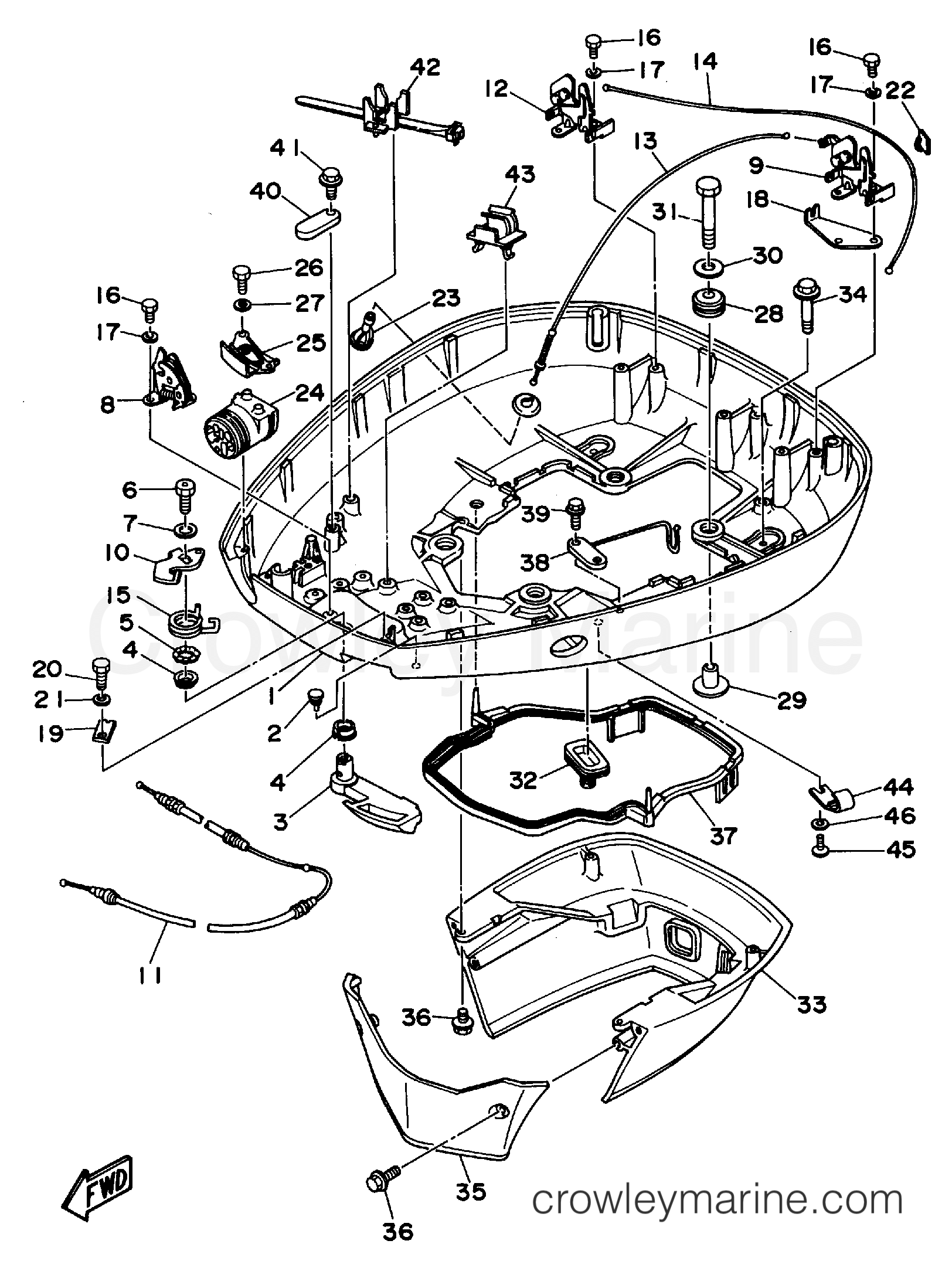 Yamaha Motors 150TXRS - BOTTOM COWLING