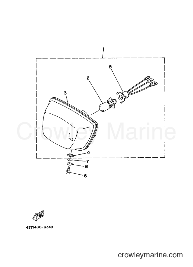 Yamaha Motors T105E (5AM4) [010] - HEADLIGHT