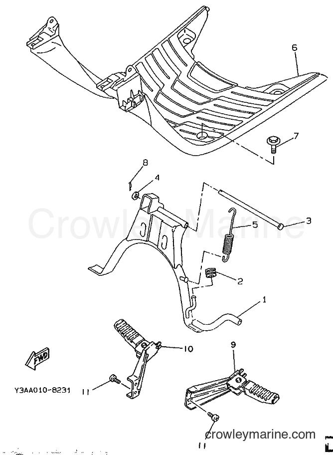 1995 Scooter CW50R - CW50R (4RD1) [999] - STAND & FOOTREST