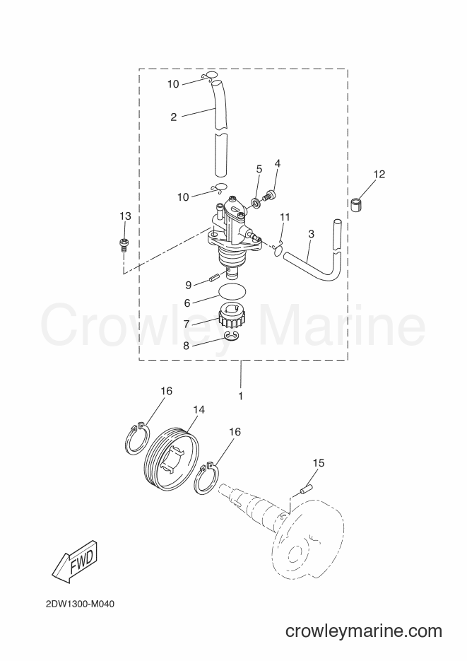 2013 Scooter CW50E - CW50E (2DW1) [070] - OIL PUMP
