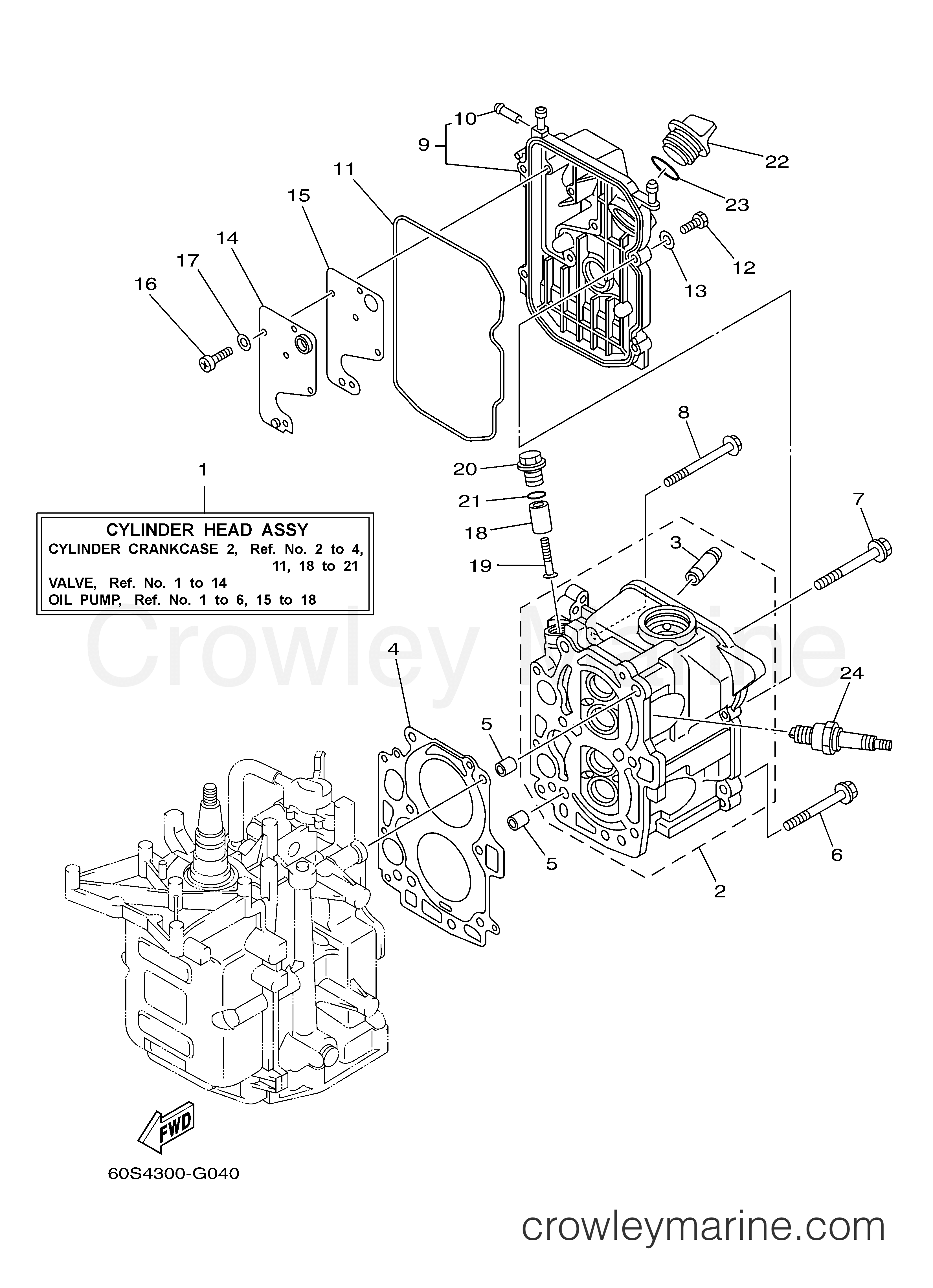 Yamaha Motors F8CMLH - CYLINDER CRANKCASE 2