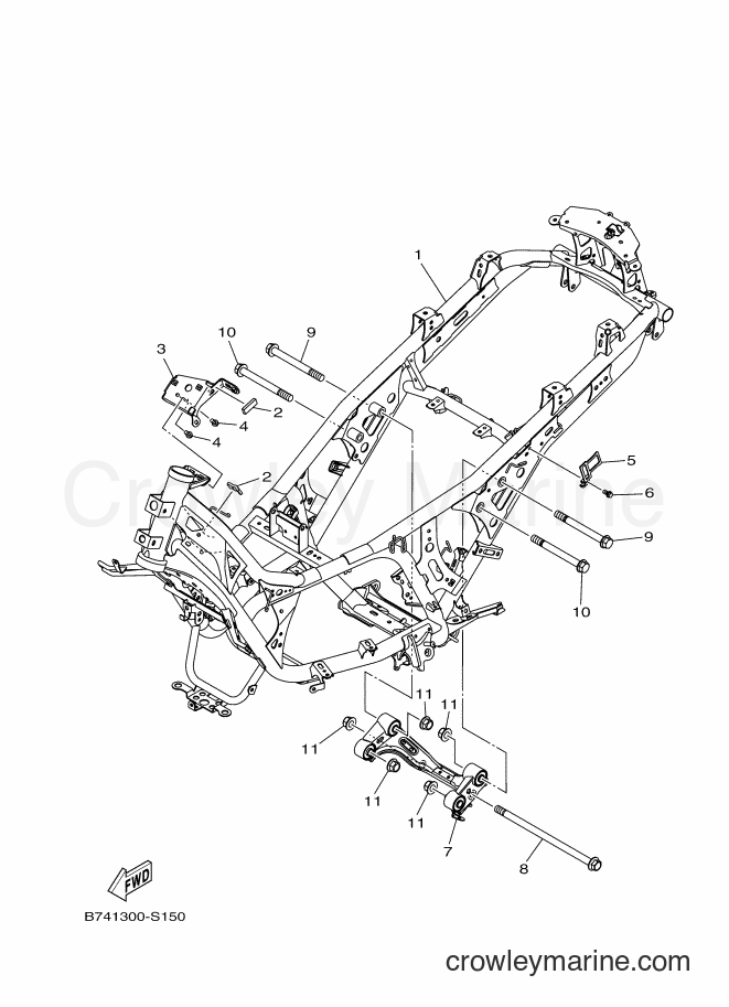 Yamaha Motors CZD300-A (B741) [050] - FRAME