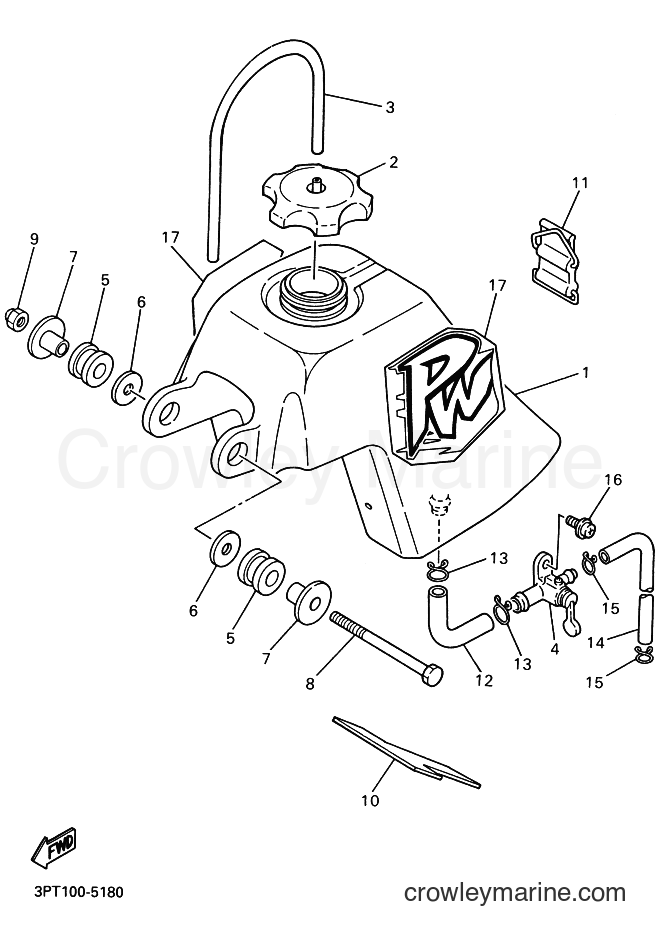 Yamaha Motors PW50 (3PTF) [030] - FUEL TANK