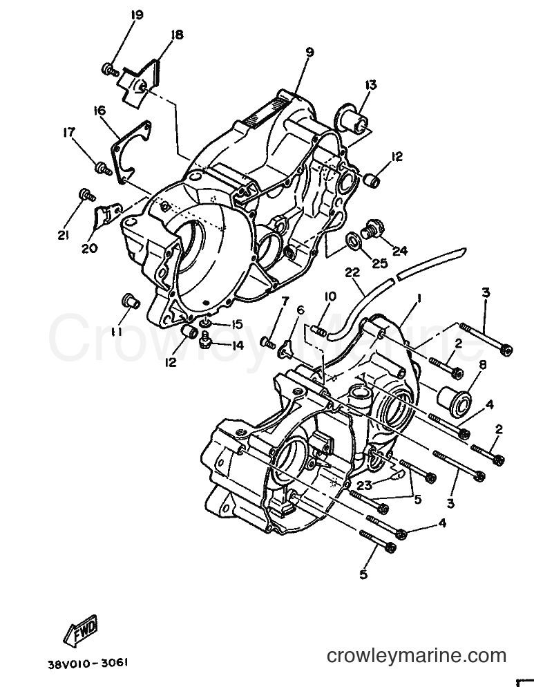1988 Dirt Bike TY250 - TY250 (59N) [99A] - CRANKCASE