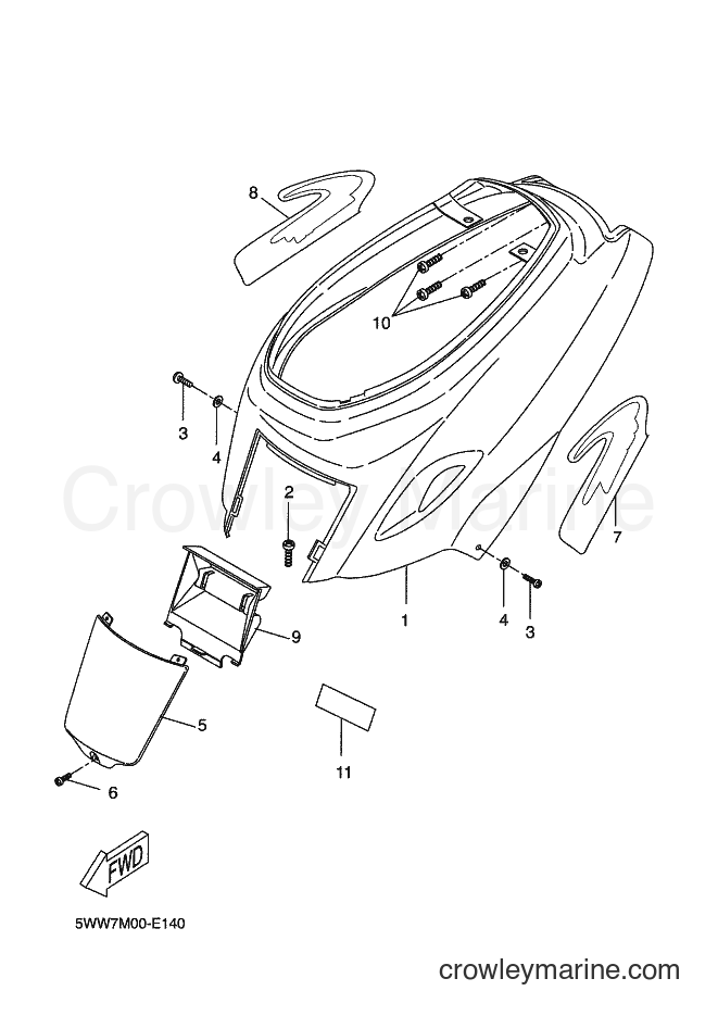 2006 Scooter CW50 - CW50 (5WW7) [020] - SIDE COVER